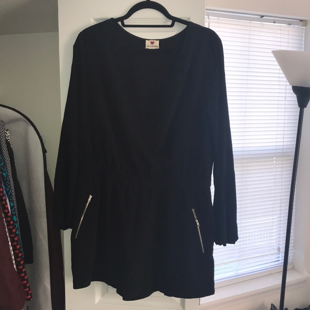 Black Long Sleeve Romper